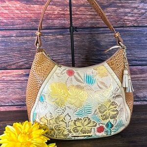 Brahmin Amira Bright Floral Shoulder Bag! In Excellent Condition!